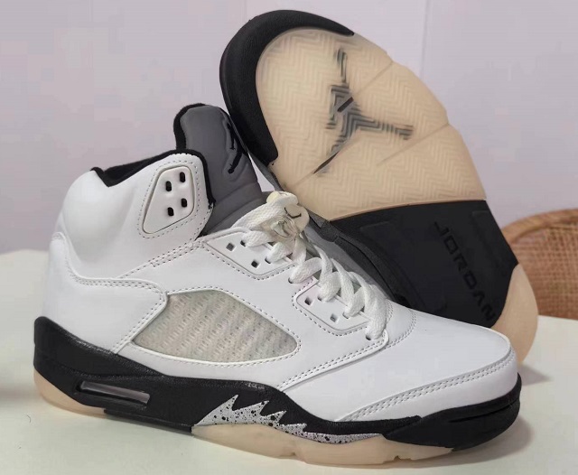 Air Jordan 5 Retro V White Black Grey